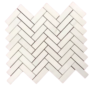 Bianco Dolomite Herringbone